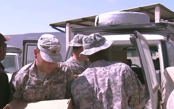 Soldiers Deliver School Supplies to Djiboutian School - Without Titles