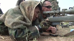 U.S. Marines train marksmanship with Thai and Korean special forces