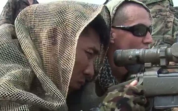 U.S. Marines train marksmanship with Thai and Korean special forces