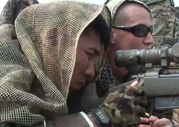 U.S. Marines train marksmanship with Thai and Korean special forces