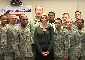 Maj. Gen. Dowd Send a Message to Troops of Old Hickory