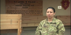 MAJ Timmy visits FOB Salerno