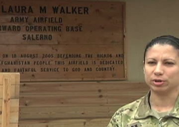 MAJ Timmy visits FOB Salerno