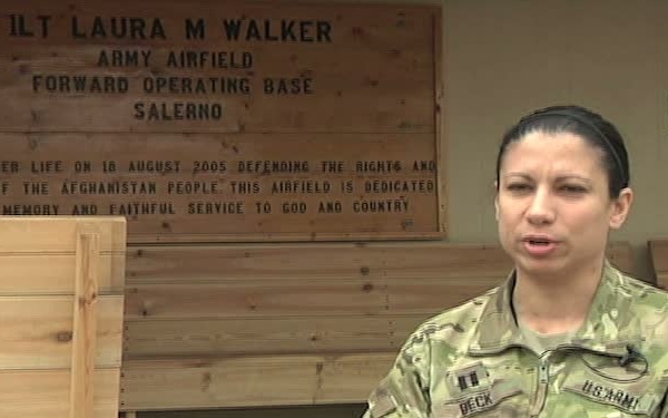 MAJ Timmy visits FOB Salerno