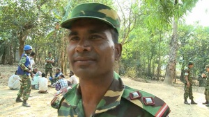 Bangldesh Soldiers Patrol During Exercise Shanti Doot-3