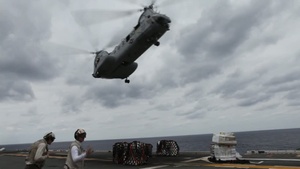 USS Essex Resupplies at Sea