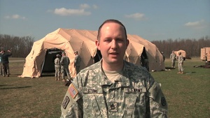 Soldiers Safely Set Up Trailer Mounted Support System