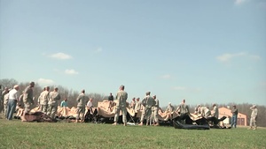 Time Lapse Video Erecting Two Drash Trailer Mounted Support System Tents