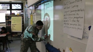 Students Learn Fast Facts From Hawaii Counterdrug Personnel.