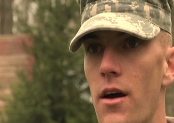 Cadet Captain Warren Condra ROTC Combined Field Training Exercise at Camp Atterbury Interview
