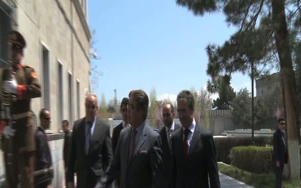 NATO Secretary General Meets Karzai