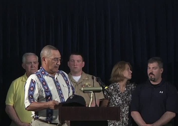 Press Conference of USS Cole Bombing Defendant At Guantanamo Bay, Cuba