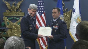 Air Force Cross Ceremony, raw B-roll
