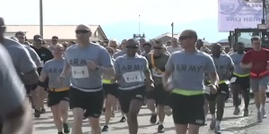 U.S. Soldiers and Civilians Participate in the Seventh Annual Pat Tillman Run on FOB Salerno