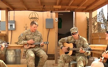 Soldiers form Acoustic Band During Deployment - Broll