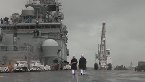 USS Wasp Docks at Julia St. Pier