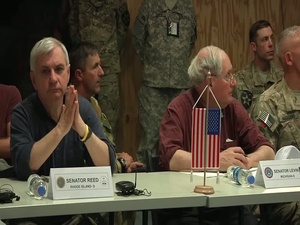 Senators Levin and Reed Visit Combined Task Force Arrowhead