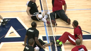 Marines take Silver in Seated Volleyball