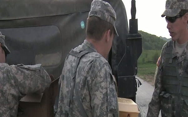 Soldiers Bring Food to VCP