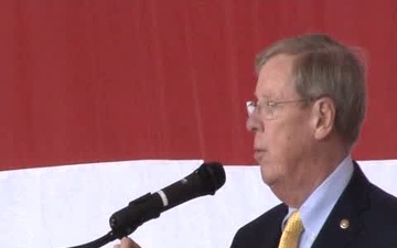 U.S. Senator Johnny Isakson speaks at Academy Day, Dobbins ARB, Marietta GA