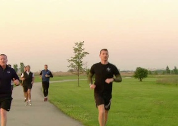 Secretary General Anders Fogh Rasmussen Jogging Alongside Lake Michigan
