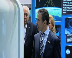 NATO Secretary General Visiting the Missile Defense exhibition