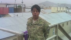 Maj. Michelle Carter - Memorial Day Message from Afghanistan