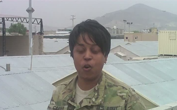 Maj. Michelle Carter - Memorial Day Message from Afghanistan