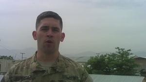 Staff Sgt. Eugene Serrano - Memorial Day Message from Afghanistan