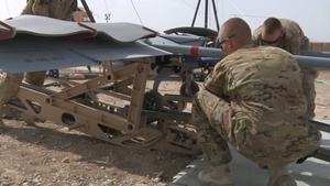 FOB Lagman Soldiers Prepare an Unmanned Aircraft System for Flight