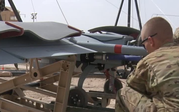 FOB Lagman Soldiers Prepare an Unmanned Aircraft System for Flight