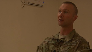 SFA Teams Commander Conducts a Training Seminar for his Teams at FOB Apache
