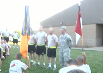 U.S. Soldiers From 1st Squadron, 61st Cavalry Regiment Run in Honor of Fellow Currahees on D-Day.