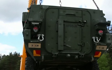 Rail Head Military Vehicle Offload, Latvia