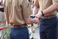 Evening Colors at Marine Week Cleveland’s Traveling Vietnam War Memorial Wall
