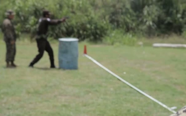 23rd Marines Provides Advanced Pistol Training to Caribbean Forces