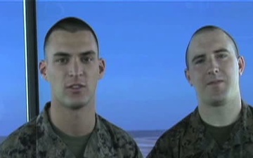 Pfc. Van and Lance Cpl. Poklar