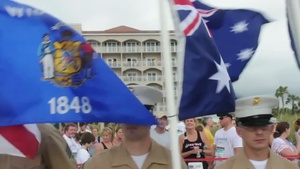 Marines Support Never Quit Beach Run