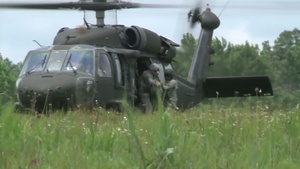U.S. Soldiers from 4th Battalion, 320th Field Artillery Regiment conduct live fire air assault training.