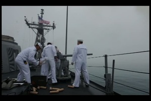 USS Underwood Prepares to Moor at Callao, Peru