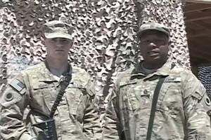 Spc. Justin Beamer and Sgt. 1st Class Brady Pugh