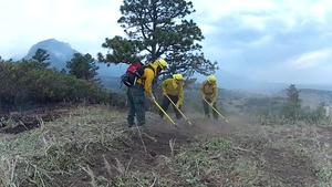 AFSPC Firefighters Start a Fireline at Academy B-roll