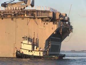 USS Wasp Arriving for Boston Navy Week 2012