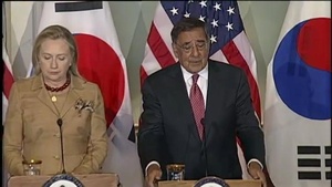 Clinton, Panetta host joint press conference with South Korean officials