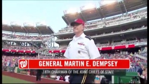 Dempsey throws out first pitch at Nationals Park