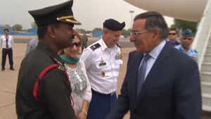 Panetta arrives in India