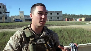 Marines brace against Aussie advance during Exercise Hamel 2012