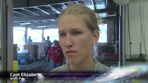 Air Force Space Command Volunteers at Care & Share Food Bank
