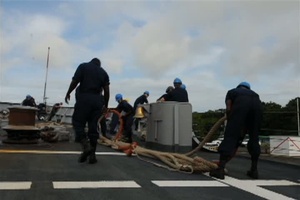 USS Underwood Departs Bahia Malaga, Columbia.