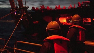 USS Nimitz Replenishment At Sea